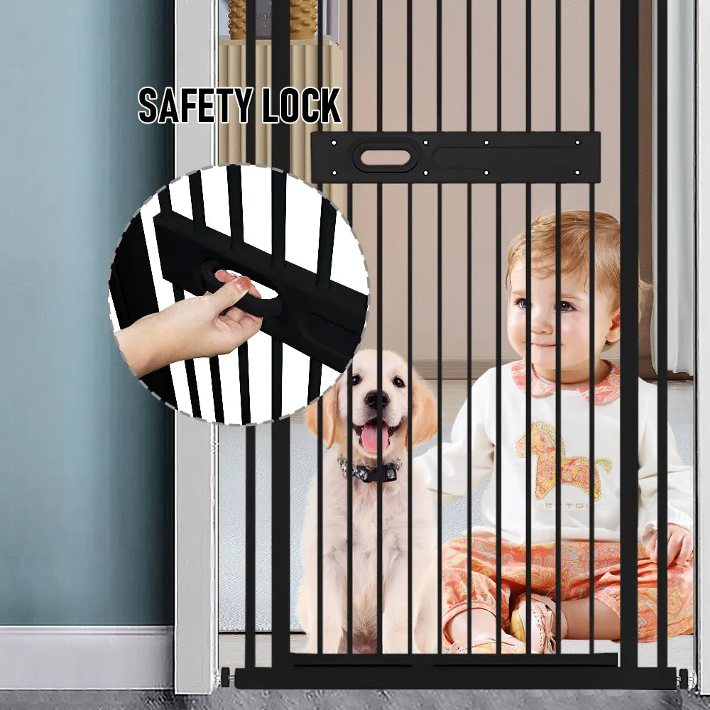 Alston Extra Tall 150cm Baby Pet Security Gate Balck Safety Gate Easy Fit Fence Two Way Opening No Drill Needed - Image 9
