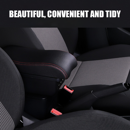 Suzuki Swift 2005-2021 Center Central Storage Car Console Seat Armrest Box Durable ABS Armrest Box Replacement Double Layer Black With USB Cable - Image 4