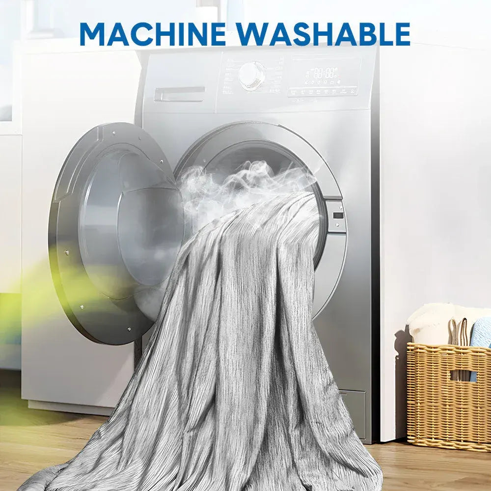 Summer Cooling Blanket90"x90" Lightweight Breathable Ice Cooling Throw Soft Cold Blankets for Bed Sofa or Couch Keeps Hot Sleepers Cool Large 229x228cm Grey - Image 6