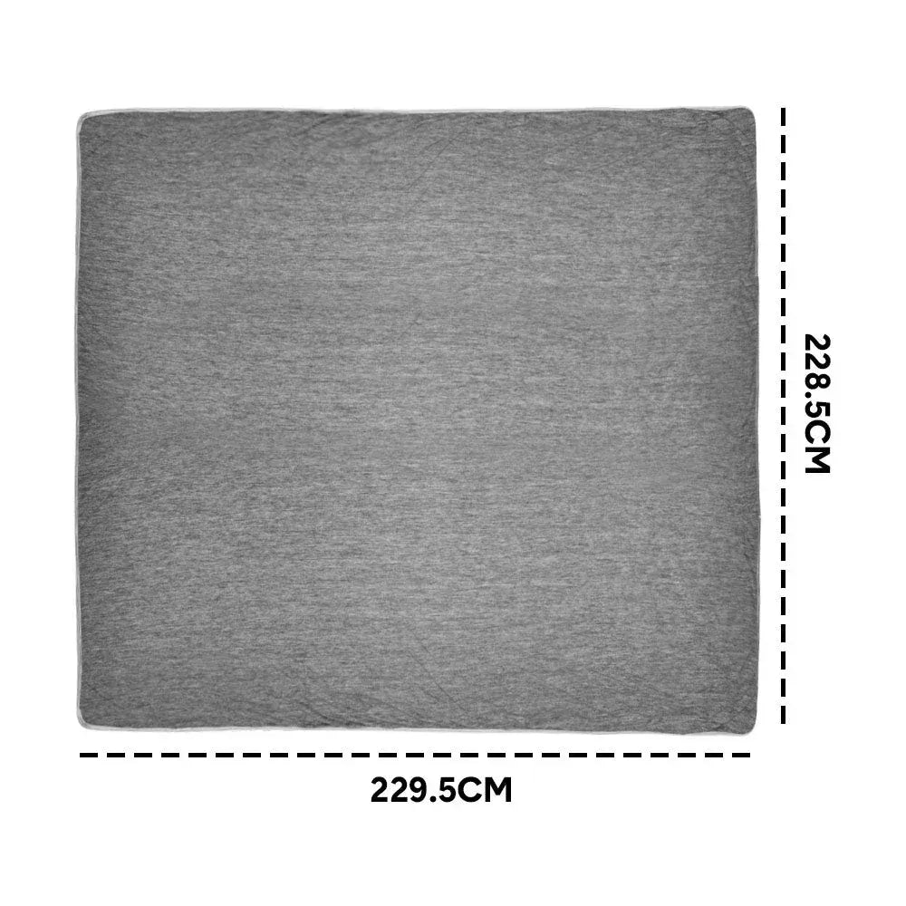 Summer Cooling Blanket90"x90" Lightweight Breathable Ice Cooling Throw Soft Cold Blankets for Bed Sofa or Couch Keeps Hot Sleepers Cool Large 229x228cm Grey - Image 7