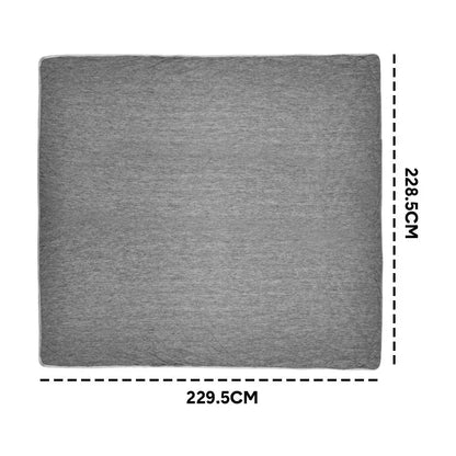 Summer Cooling Blanket90"x90" Lightweight Breathable Ice Cooling Throw Soft Cold Blankets for Bed Sofa or Couch Keeps Hot Sleepers Cool Large 229x228cm Grey - Image 7