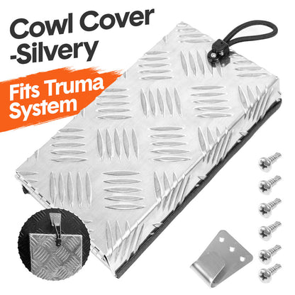 Truma Cowl Cover Silver Universal Aluminum Checker Plate External Flue Vent Spraying Console Replacement Part Fits Truma Water Heater 27x15x4cm - Image 2