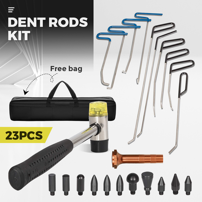 23pcs PDR Tools Push Rods Spring Stainless Steel Dent Repair Kit Dent Removal Rods Set for Car Minor Dents Remover Puller Hail Damage Door Dings - Image 2