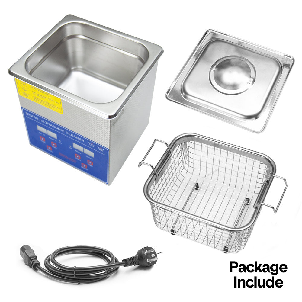 2L Ultrasonic Cleaner Lab-Grade Stainless Steel Ultrasonic Cleaning Machine Digital Heating Timer and Basket for Home and Commercial Jewellery Eyeglass - Image 6