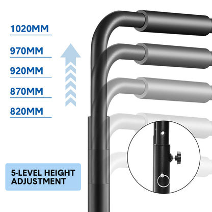 Set of 2 Functional Fitness Dip Stands Station Height Adjustable Dip Bars Portable Parallettes Calisthenics Equipment Safety for Home Gym Strength Training - Image 4