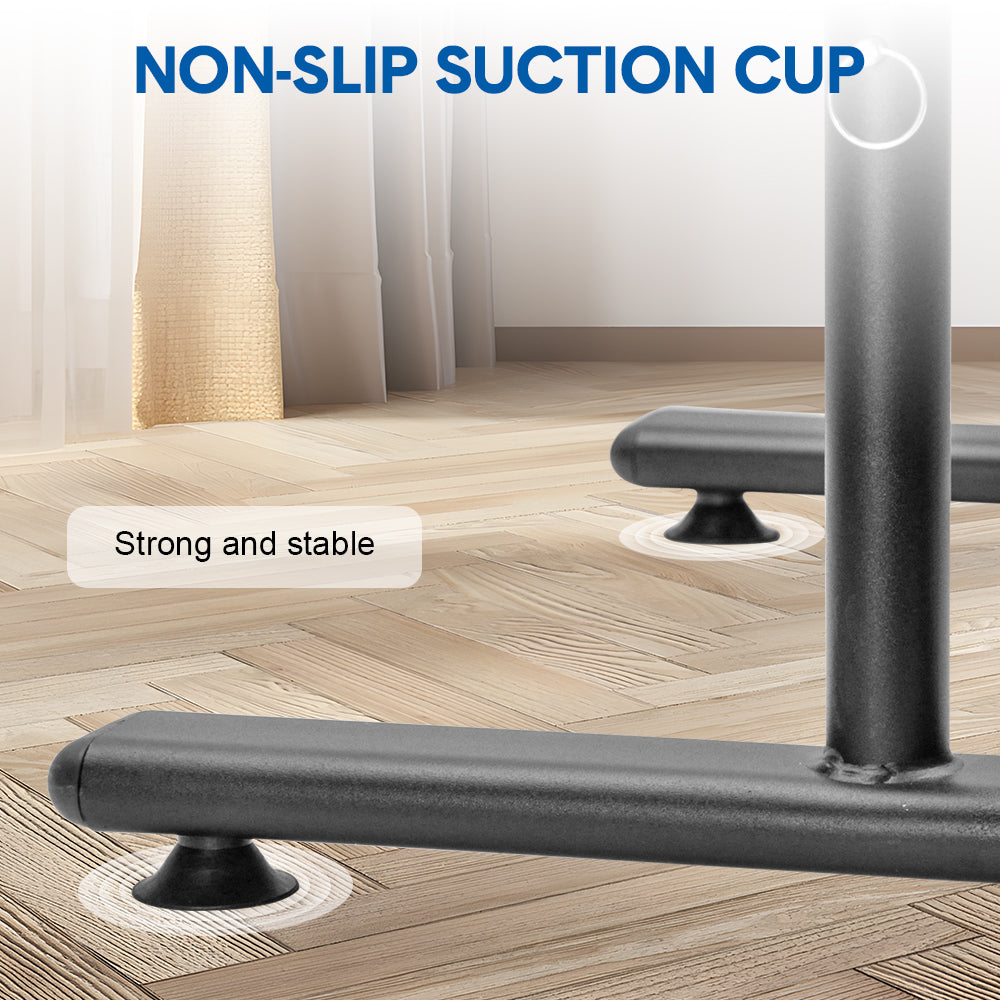 Set of 2 Functional Fitness Dip Stands Station Height Adjustable Dip Bars Portable Parallettes Calisthenics Equipment Safety for Home Gym Strength Training - Image 7