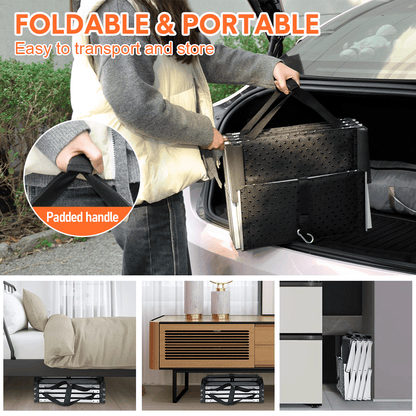 Folding Dog Stair Lightweight Aluminium Dog Ramp Adjustable Height 5 Steps Pet Ladder Loads up to 70Kg with Non-Slip Surface for Cars Trunk SUV Trucks - Image 4