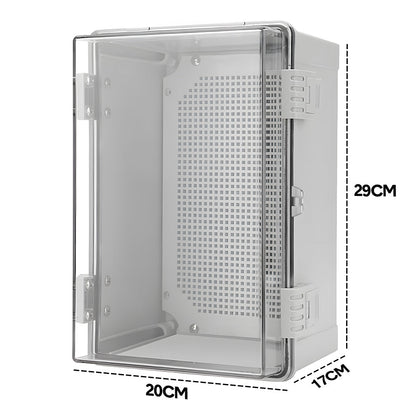 Electrical ABS Junction Box IP66 Waterproof Electrical Enclosure with Clear Hinged Cover and Mounting Plate for Electrical Project 30x20x17cm - Image 8