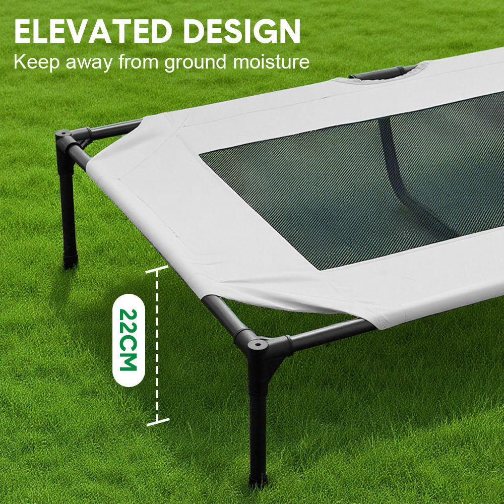 Raised Dog Bed Large Elevated Pet Bed Scratch and Moisture Resistant Breathable Kennel with Non-Slip Feet Indoor Outdoor for All Seasons Max Load 100kg - Image 5
