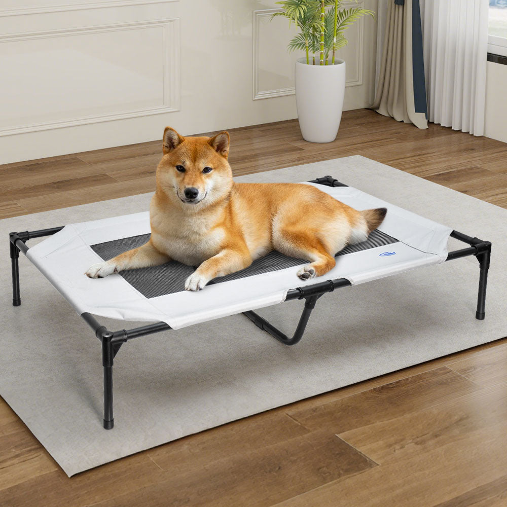 Raised Dog Bed Large Elevated Pet Bed Scratch and Moisture Resistant Breathable Kennel with Non-Slip Feet Indoor Outdoor for All Seasons Max Load 100kg - Image 8
