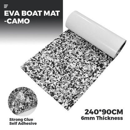 EVA Boat Flooring Mat Camo Foam Boat Decking Faux Teak Marine Mat Boat Carpet Sea Deck Marine Flooring for Motorboat RV Yacht Kayak Surfboard 240cmx90cm - Image 2