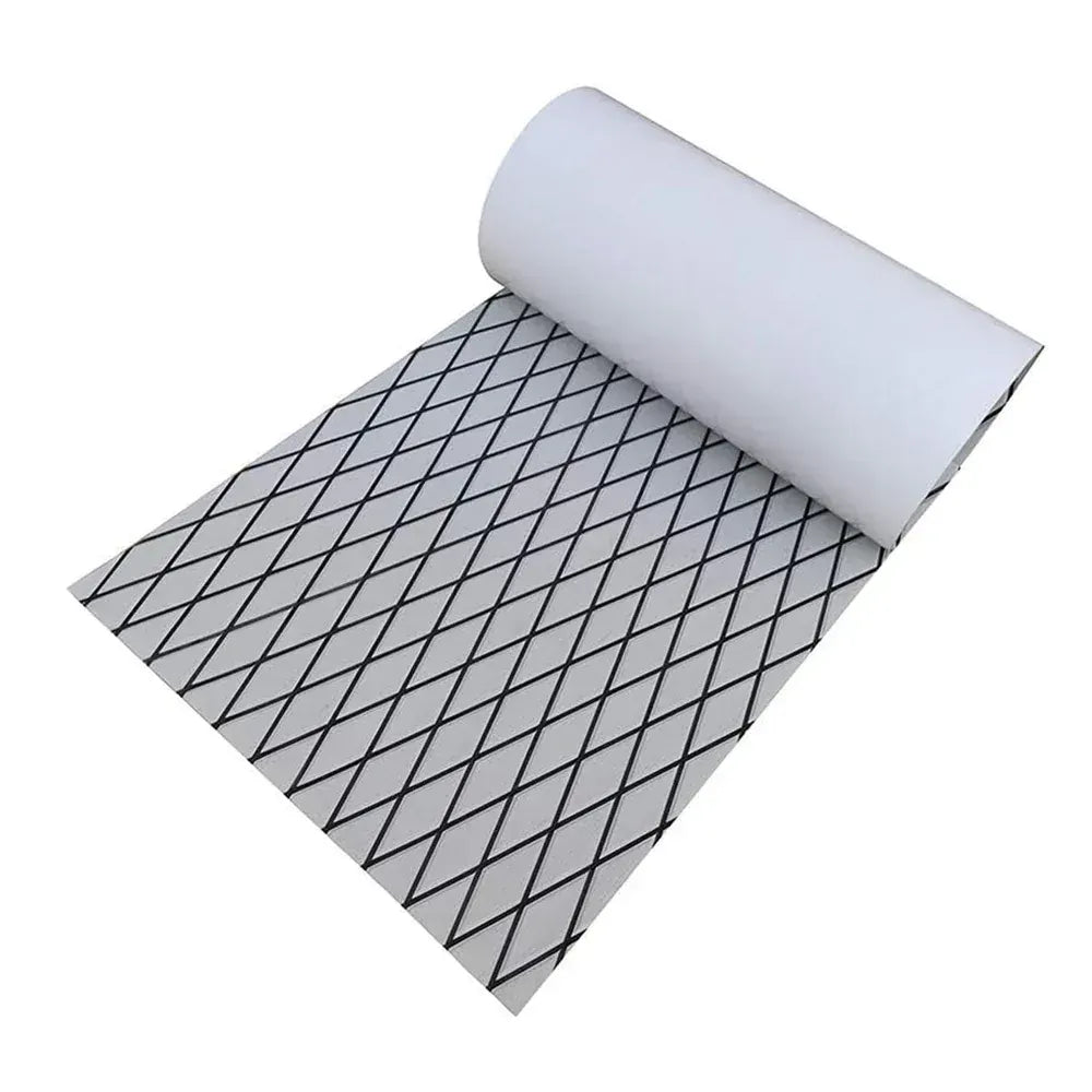 Adhesive Marine Decking EVA Foam Boat Flooring Teak Non-slip Mat Cuttable Deck Mat for Motorboat RV Yacht Kayak Surfboard 190cmx70cm Rhombus Grey