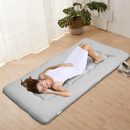 Foldable Floor Mattress Roll Up Futon Mattress Thicken Memory Foam for Bedroom Guest Room and Travel Portable Japanese Sleeping Tatami Mat 1x2m Grey - Image 8