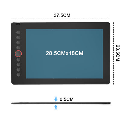 Digital Graphics Tablet Drawing Pad 8192 Levels Large Working Area 285x180mm Compatible with Win/MacOS Support PC/Mobile for Drawing Designing Teaching - Image 7