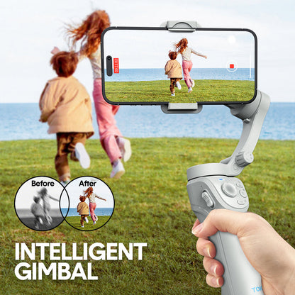 Portable Mobile Intelligent Gimbal 3 Axis Handheld Foldable and Rechargeable Smartphone Stabilizer 8 Modes with Tripod for Video Recording Face Tracking - Image 2