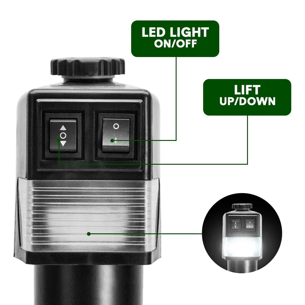 Electric A Frame Trailer Jack LED Light Power Tongue Jack Weight Capacity 3500 lbs 9Inch to 32Inch with Manual Crank Handle for RV Trailer Camper - Image 5