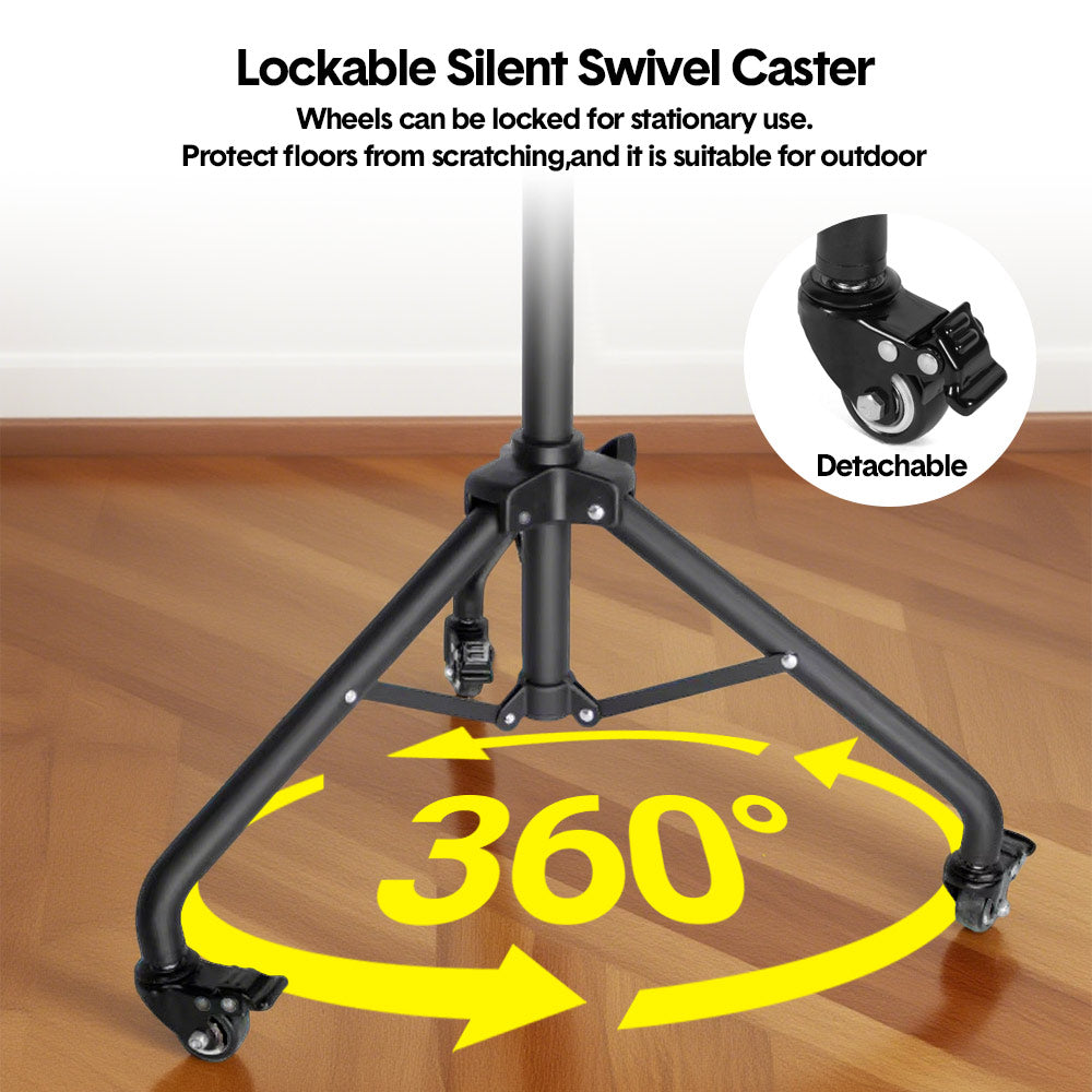 Mobile Laptop Tripod Stand 11-16 Inch on Wheels 82-170cm Height Adjustable Projector Stand Portable Stand with Gooseneck Phone Holder for Home Office - Image 4