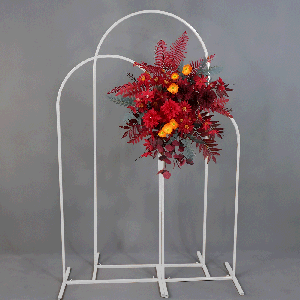 Metal Arch Backdrop White Stand Wedding Arch Stand Set of 3 (6FT/5FT/4FT) Square Arched Frame for Outdoor Birthday Party Ceremony - Image 5