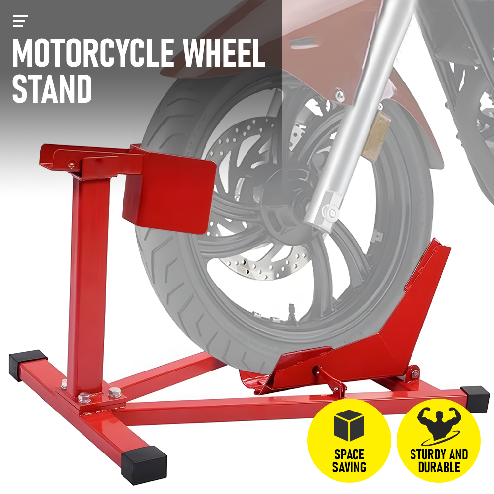 Heavy-Duty Motorcycle Motorbike Front Wheel Chock Lift Stand Vehicle Wheel Chock Clampsfor Trailer Transport 15"-21" Tires Standard Motorcycles - Image 2