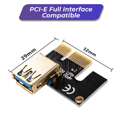 PCIe 1X-16X Riser Extender Kit for Aussie Crypto Miners Gold-Plated Zero Signal Loss 6-Pack Mining Rig with 60cm USB3 Cables Fixed Buckle Stable Power - Image 6