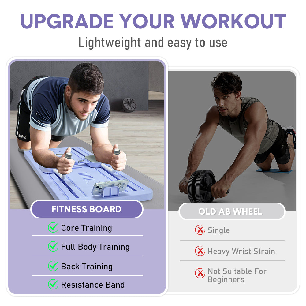 Foldable Pilates Board Reformer 4 in 1 Multifunctional Core Exercise Set Ab Trainer with Timer and Phone Stand for Indoor Outdoor Full Body Fitness Home - Image 6