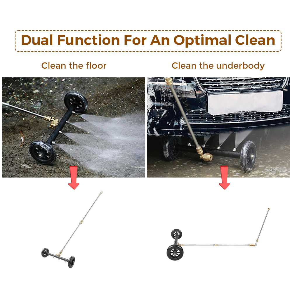 Alston Pressure Water Spray Car Undercarriage Cleaner Washer Max 4000PSI Chassis Washer Surface Cleaner 1/4 Quick Connector with Wands for Car Ground Cleaning - Image 5