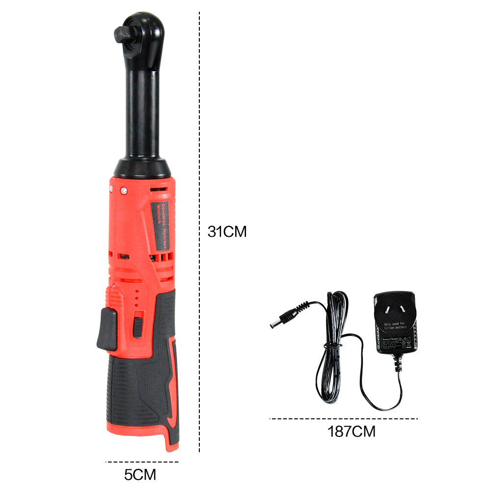 Cordless Electric Ratchet Wrench Set 12V Power Electric Ratchet Wrench 3/8inch 400 RPM Variable Speed with Sockets Two 2000mAh Batteries and Charger - Image 7