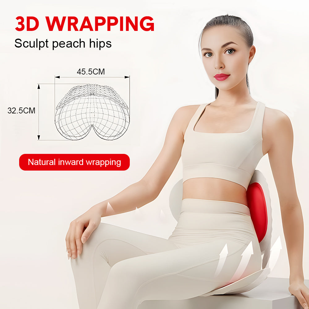 BKT Cushion Portable Ergonomic Lower Back Seat Lumbar Support Chair Posture Correction Max Load 110kg for Home Office Chair and Floor Seat Red Heart Design - Image 4