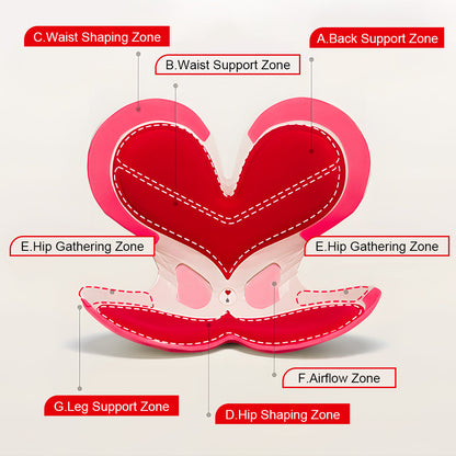 BKT Cushion Portable Ergonomic Lower Back Seat Lumbar Support Chair Posture Correction Max Load 110kg for Home Office Chair and Floor Seat Red Heart Design - Image 6