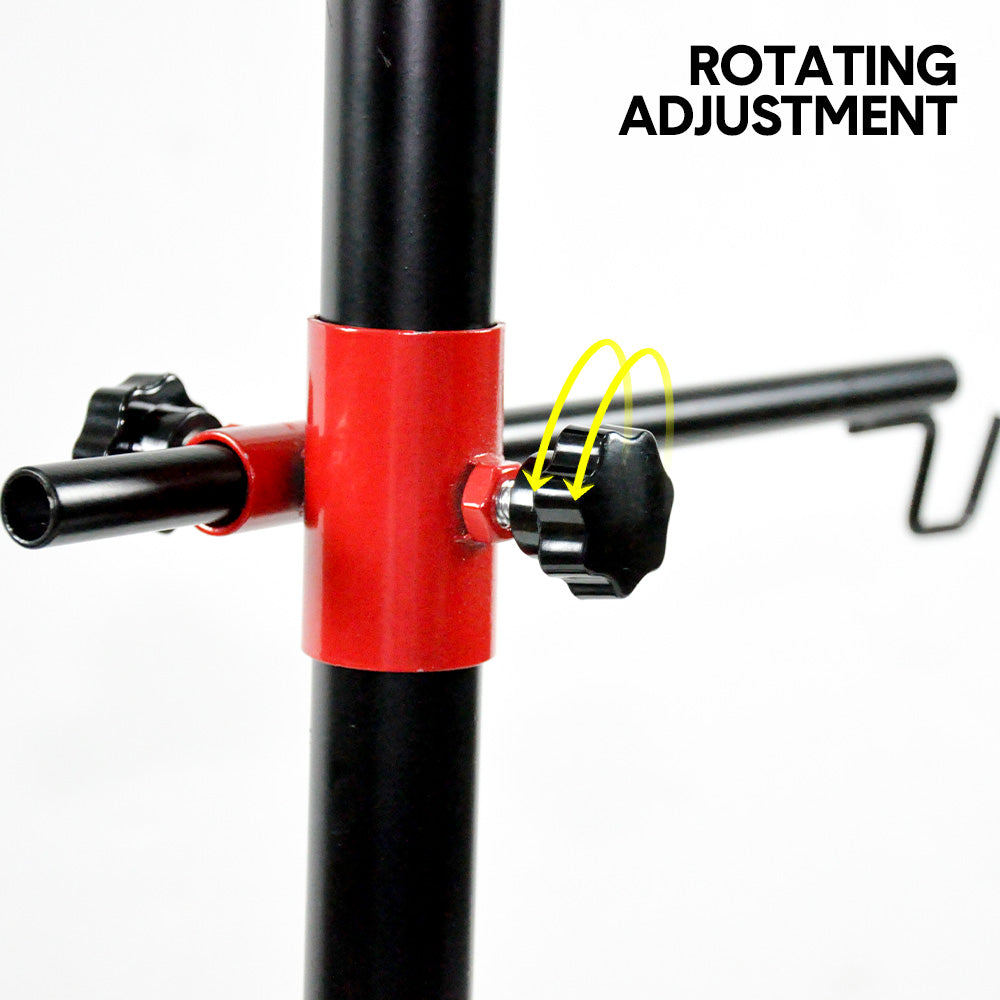 Universal Auto Paint Stand Panel Tree Paint Rotating Stand Center Post Hang Paint Spray with 4 Wheels and 6 Hooks for Automotive Doors Fenders Bumpers - Image 4