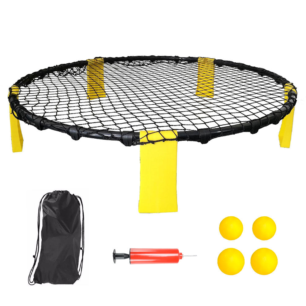 Portable Outdoor Spikeball Roundnet Game Set Team Beach Ball Game Bouncer Toy with Carrying Bag Net and 3 Balls Played Indoor Outdoor Lawn Beach Tailgating - Image 3