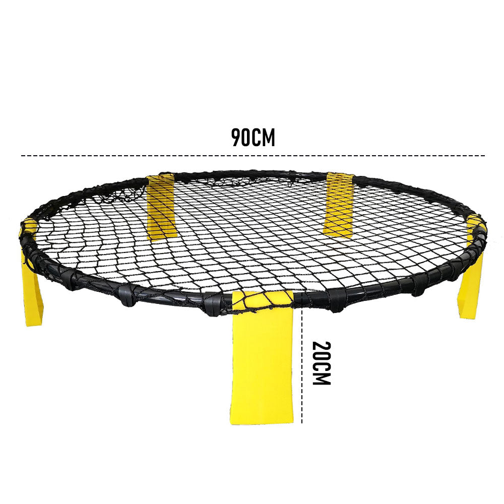 Portable Outdoor Spikeball Roundnet Game Set Team Beach Ball Game Bouncer Toy with Carrying Bag Net and 3 Balls Played Indoor Outdoor Lawn Beach Tailgating - Image 8