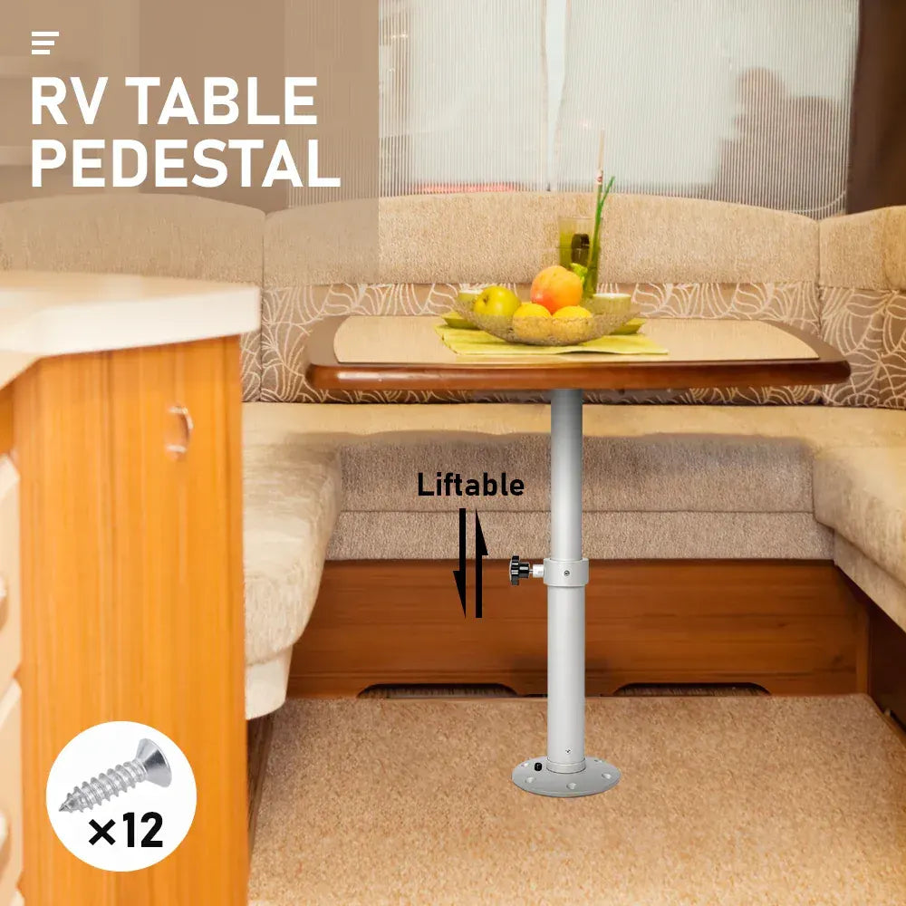 Table Pedestal Telescopic Furniture Leg 46-70cm Height Adjustable Easy Installation Detachable Aluminum Alloy Support for RV Boat Caravan Motorhome - Image 2
