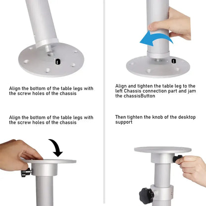 Table Pedestal Telescopic Furniture Leg 46-70cm Height Adjustable Easy Installation Detachable Aluminum Alloy Support for RV Boat Caravan Motorhome - Image 3