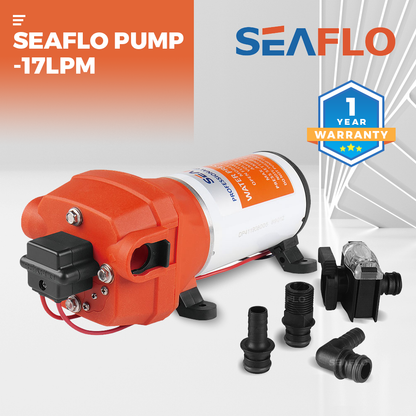 SEAFLO 12V Water Pump Pressure Diaphragm Self Priming Pump 4.5Gallons Per Min 17LPM 40PSI Water Booster for Caravan Motorhome Camper Trailer Boat Yacht - Image 2