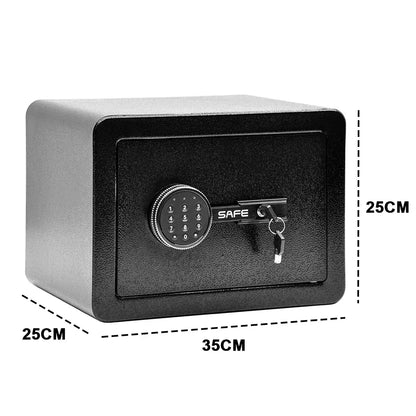All Steel Safety Box Wall Mountable Fireproof Mini Safe Box Keypad and Key Dual Unlock Methods with Removable Shelf for Home Office Hotel Money Safe - Image 8