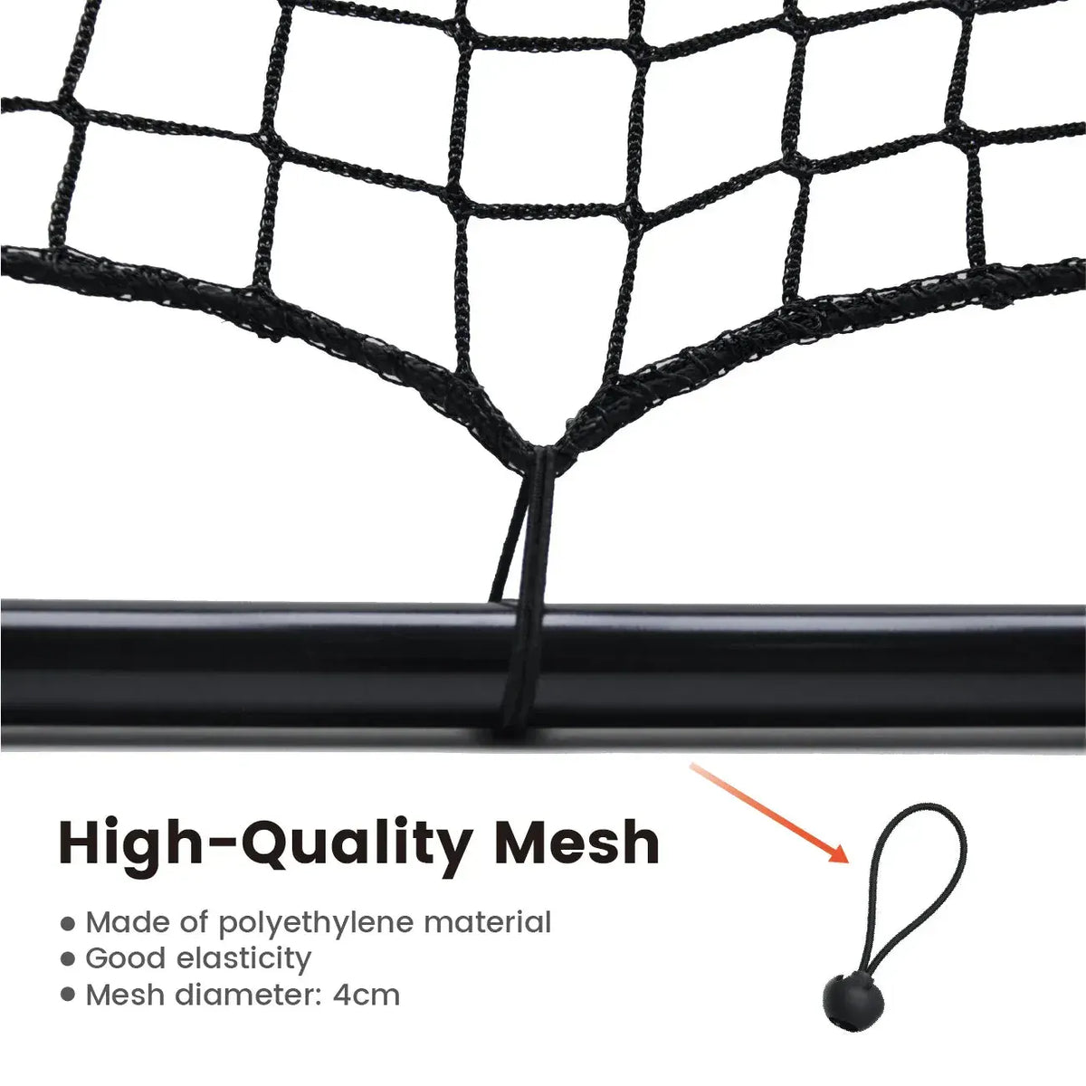 1m Football Rebounder Net Soccer Training Kickback Target Bounce Wall Detachable Metal Frame and PE Net For Passing Shooting Practice Sports Skills Trainer - Image 5
