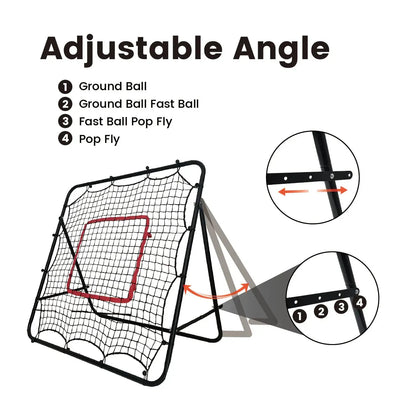 1m Football Rebounder Net Soccer Training Kickback Target Bounce Wall Detachable Metal Frame and PE Net For Passing Shooting Practice Sports Skills Trainer - Image 6