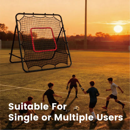 1m Football Rebounder Net Soccer Training Kickback Target Bounce Wall Detachable Metal Frame and PE Net For Passing Shooting Practice Sports Skills Trainer - Image 9