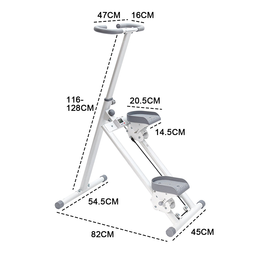Foldable Stair Stepper for Home Gym Exercise Height Adjustable Vertical Climber Machine 150kg Loading Capacity with Digital Display for Full-Body Workout - Image 8