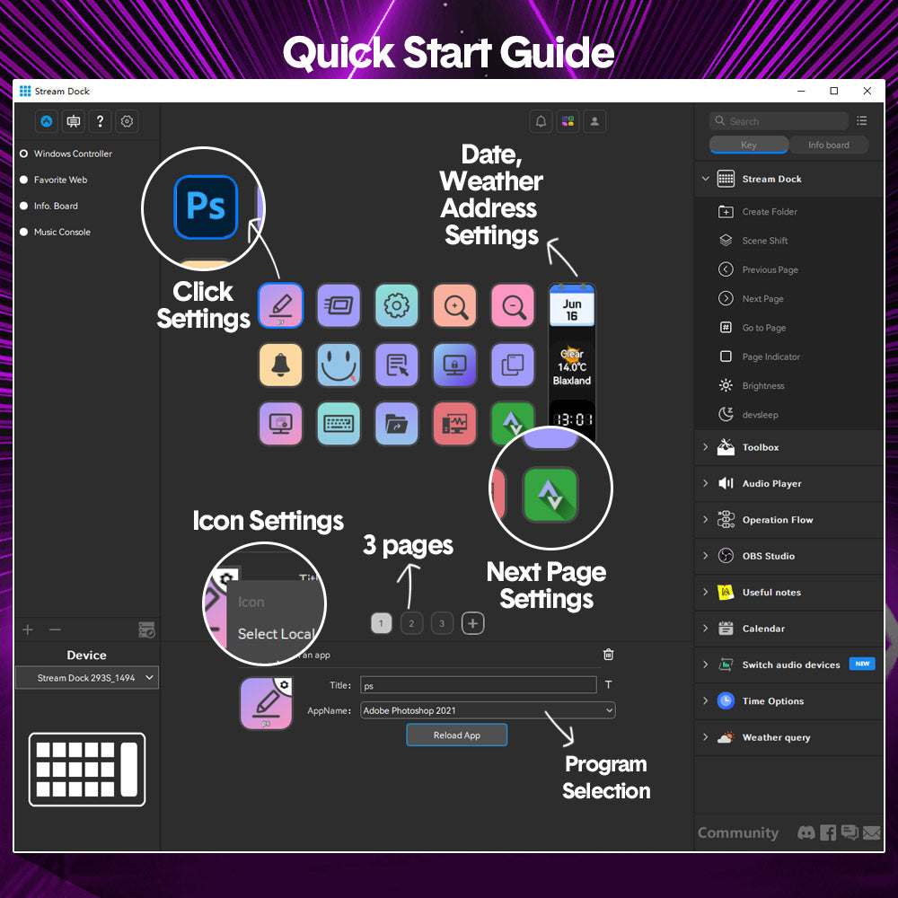Studio Controller Keyboard Stream Controller Customizable Deck with 15 Shortcut Keys for Multi Applications Triggered in PC for Streaming Studio Work Game - Image 5