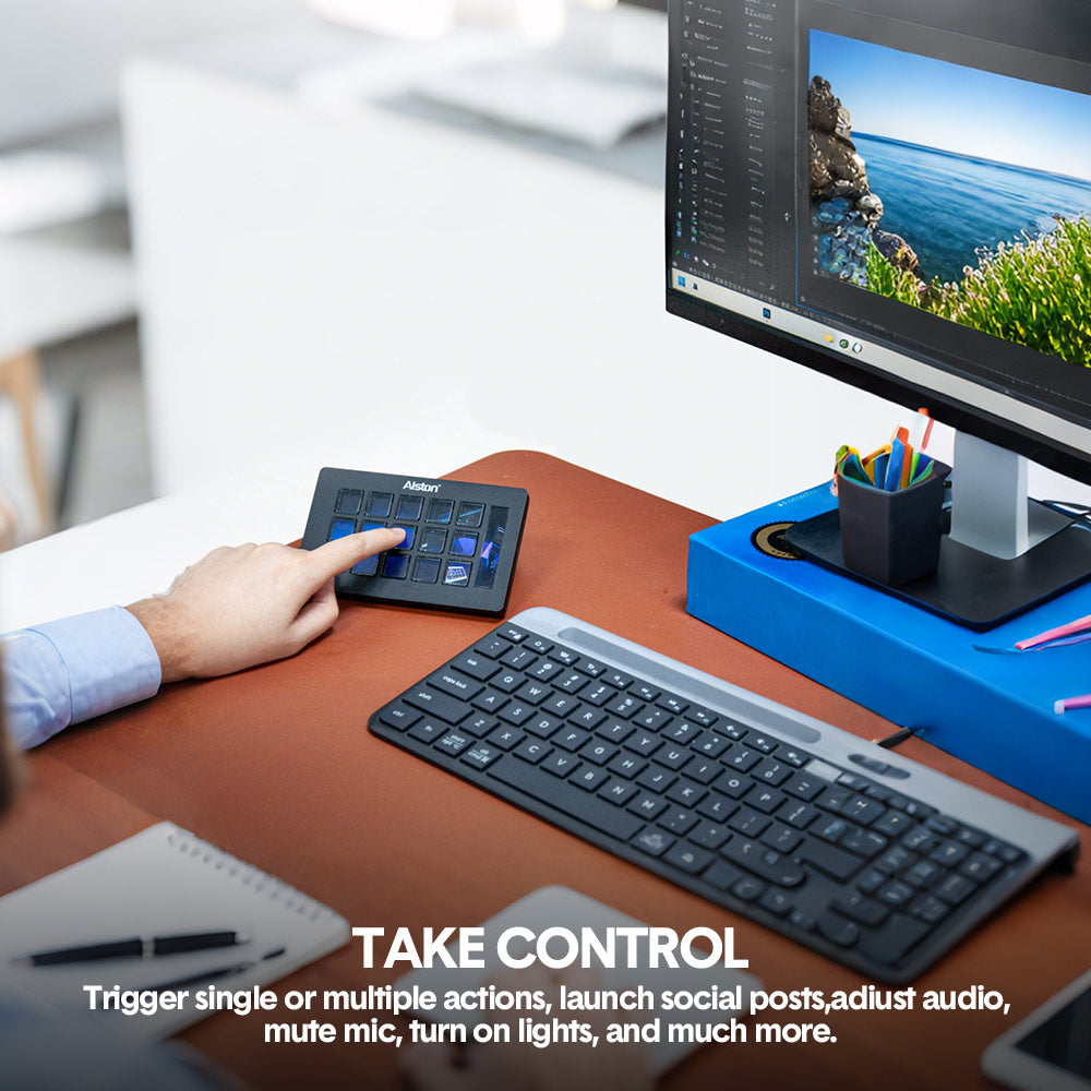 Studio Controller Keyboard Stream Controller Customizable Deck with 15 Shortcut Keys for Multi Applications Triggered in PC for Streaming Studio Work Game - Image 8
