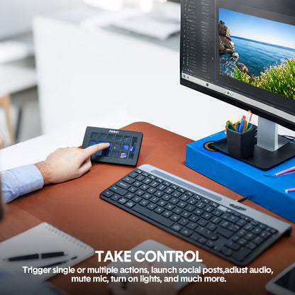 Studio Controller Keyboard Stream Controller Customizable Deck with 15 Shortcut Keys for Multi Applications Triggered in PC for Streaming Studio Work Game - Image 8
