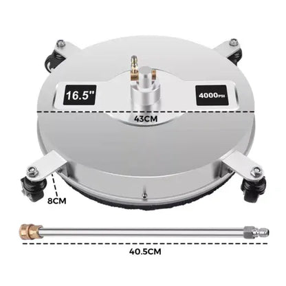 Alston 16.5 Inch High-Pressure Surface Cleaner Concrete Cleaner Driveway Cleaner 4000PSI-Stainless Steel with Quick Connector For Concrete Driveway - Image 7
