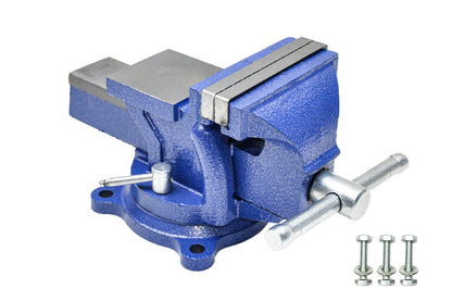 Heavy Duty 4" Bench Vice Table Top Clamp Vise with Anvil Swivel Base For Woodworking Fit for Home and Workshop Application - Image 3