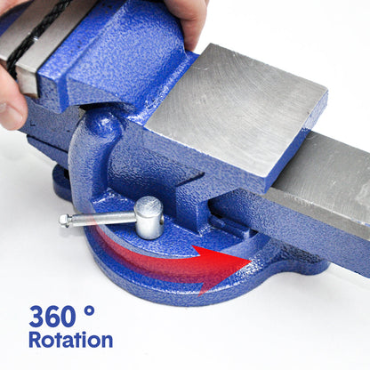 Heavy Duty 4" Bench Vice Table Top Clamp Vise with Anvil Swivel Base For Woodworking Fit for Home and Workshop Application - Image 6