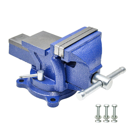Heavy Duty 4" Bench Vice Table Top Clamp Vise with Anvil Swivel Base For Woodworking Fit for Home and Workshop Application - Image 8