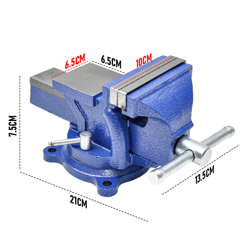 Heavy Duty 4" Bench Vice Table Top Clamp Vise with Anvil Swivel Base For Woodworking Fit for Home and Workshop Application - Image 9