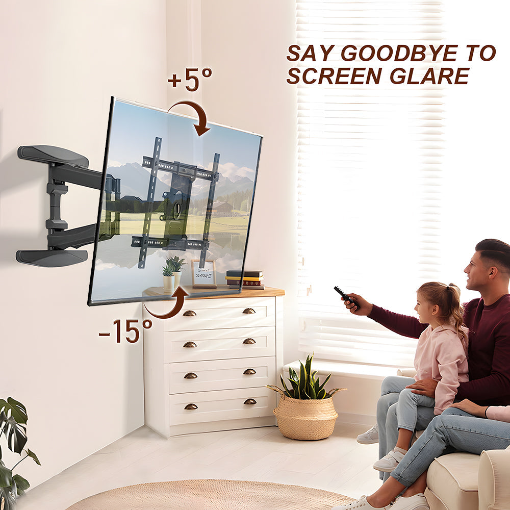 Telescopic Swivel and Tilt TV Monitor Wall Mount Bracket Load up to 85kg Full Motion Long Arm Bracket Max 48.5cm Extension For Most 32-80 inch Flat TVs - Image 4