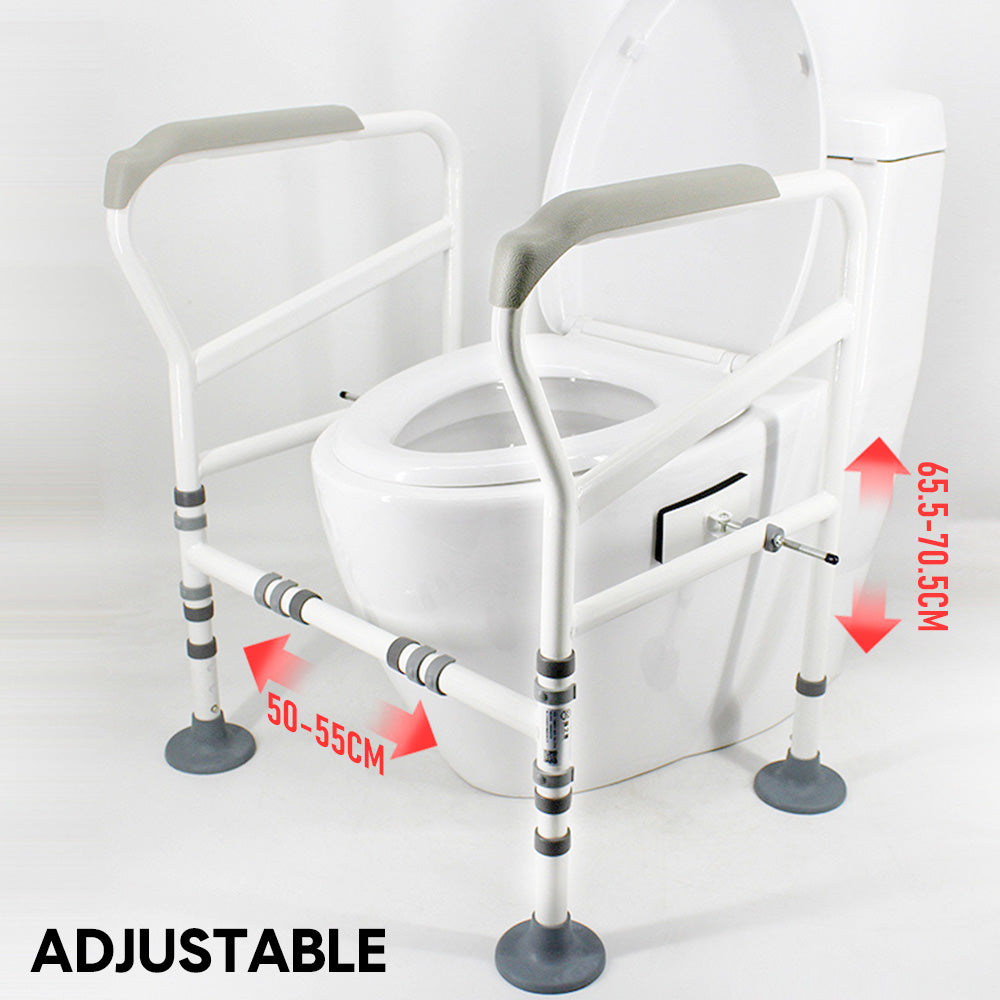 Toilet Frame Support Standing Disability Assist Aid Safety Grab Handle Rail Height and Width Adjustable For Elderly Disabled Max Load 150Kg - Image 3